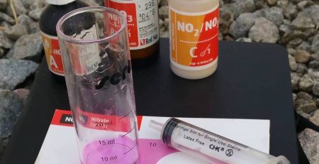 pH, nitrate, nitrite test kits in fishless cycling