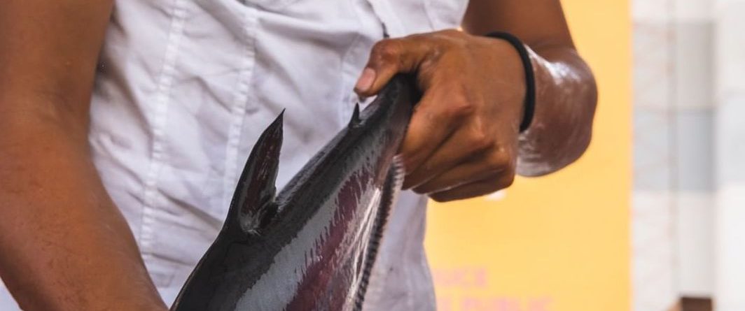 Man holding a fish