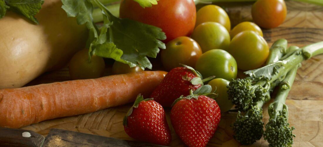 Fresh Vegetables on a chopping board. Showing high prix value